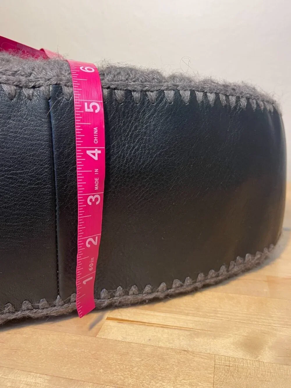 Banana Republic Gray Knit Hobo Bag Black Leather Strap Slouchy Shoulder Purse